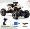 Remote Control Electric RC 1/16 2.4GHz 4WD High Speed Racing Car Off Road Truck Gold - Silver outdoor toys offroading jeep 4 x 4. 