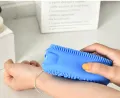 Silicone Body Scrubber Bath Sponge - 2 in 1 Exfoliating Body Brush Loofah Shower Sponge for Women Men and kids. 