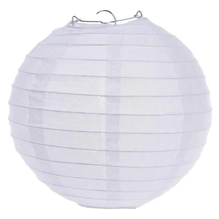 White Chinese/Japanese Paper Lantern/Lamp 8 inch Diameter