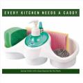 Multipurpose Soap Dispenser and Sponge Holder, Detergent Dispenser, Bathroom and Kitchen Liquid Detergent and Soap Container BPA Free Durable Material. 