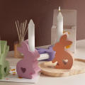 3D Rabbit Candle Holder Silicone Mold DIY Easter Bunny Gypsum Concrete Resin Mold Handmade Supplies Home Crafts Desktop Decor. 