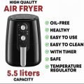 Air fryer 5.5L with 6 FREE accessories. Imported.CAMEL AIR FRYER. 