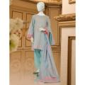 Junaid Jamshed Sky Blue Lawn 3 Piece Unstitched Suit for Women JLAWN-S-23-057 Rosado. 