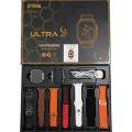 DT 900 7 In 1 Strap Ultra 9 Smart Watch - 49MM Dial - Full Touch Display - 7 Different Strap. 