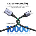UGREEN USB Extension Cable USB 3.0 Extender USB Cable Male to Female 5Gbps Data Transfer Compatible with Printers, Mouse, Keyboard, Flash Drive, Hard Drive, Hub, Oculus VR, Xbox 1m, 2m. 