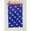 DARK BLUE POLKA DOT TABLE COVER ( 108 CM X 180 CM ). 