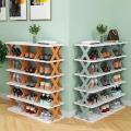 5 Layer Multi-Functional Rack Versatile Stackable Organizer for Shoe Racks, Lounge Portable Shelves- X Shape Rack, Ideal for Home Storage & Closet Shoe Shelf, Space-Saving Plastic Shoes Rack, Multipurpose Shoe Stand, Storage Tower Shelf for Entryway Racks. 