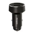 Infinix Genuine XCC02 Fast Car Charger with 2 USB Ports - 4.8 A-Black / Dual Port USB Fast Car Charger 100% Original Product Same As Shown In Pictures. 