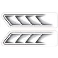 2Pcs/Set 3D Car Stickers Side Fake Vents Front Cover Decorative Decals. 