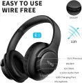 KVIDIO Bluetooth Headphones Over Ear, 55 Hours Playtime, Wireless Headphones with Mic, Lightweight Foldable Headphones with Deep Bass, Hi-Fi Stereo Sound for Travel, Work, Laptop, Cell Phone B R798 HEAAD. 