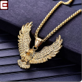 Rajpoot Garments 2.0 Presents Again EMPIRON SILVER AND GOLDEN STAINLESS STEEL EAGLE LOCKET FOR MEN | NECKLACE FOR BOYS AND MEN.. 