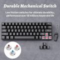DIERYA DK63 60% Wireless Mechanical Keyboard, RGB Backlit Bluetooth Gaming Keyboard Wired Dedicated Arrow Keys, Compact 63 Keys Mini Keyboard, Full Keys Programmable - Blue Switch. 