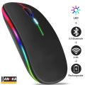 Wireless Mouse RGB Rechargeable Bluetooth Mice Wireless Computer Mause LED Backlit Ergonomic Gaming Mouse for Laptop PC. 