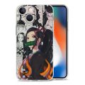 Nezuko Demon Slayer collage Anime Transparent Phone Case For iPhone 14 13 12 11 Pro Max XS X XR SE 7 8 Plus Lens Protect Cover. 