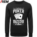 REM new brand men's sweatshirts cool Poker Hoodies Hipster Hip Hop long sleeve men's plus size Hoodies, sweatshirts. 