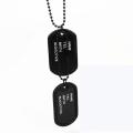 Men's Interesting Military Army Style 2 Dog Tags Chain Pendant Necklace. 