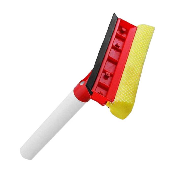 Wiper for Cleaning of Car/Glass/Windows -Double Sided Use (Foam & Rubber) Random Colors
