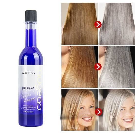 Augeas Color Dye Purple Hair Shampoo 450ml - Vibrant Long-Lasting Color