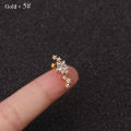 Superman Ruoias Rose Curved Cz Cartilage Stud Helix Rook Conch Screw Back Earring 10g Stainless Steel Ear Piercing Jewelry. 