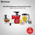 Western Multifunctional Kitchen Robot W-2404 | 600W Heavy Duty Motor | All-in-1 Juicer Blender Grinder Chopper | Unbreakable Jug & Cup | Food Processor for Kitchen | 2-Year Warranty – Heavy Duty Machine – Meat Chopper – Juicer Blender – Mini Grinder. 