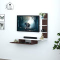 Floating TV Shelf Entertainment Center Wall Mounted Media Console/TV Stand/Floor Standing TV Unit/TV Cabinet/TV Entertainment Unit (Brown & White) - Ideal for Up to 50"(D.I.Y) by Home Décor Decorative. 
