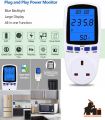 220v KWH Power Meter Plug Energy Monitor Watt energy meter Backlight LCD Display. 