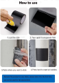 Water Tape- Silicon Sealant Tape Waterproof Tape for Seal Leakage- 1 Roll- Black Color- Rubberized Adhesive Repair Tape-  Leak Sealing Sticker Leakage Sealing Repair Tape. 