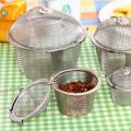 6.5cm BASKET Silver Elegant Perfect Tea Strainer Mesh Stainless Steel Tea Strainer Filter Infuser for Lose Leaf Tea and Mulling Spices - Chain Style. 