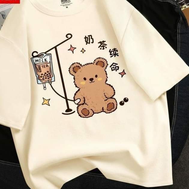 Beige  Half Sleeve Printed T-Shirt For Girls & Women's