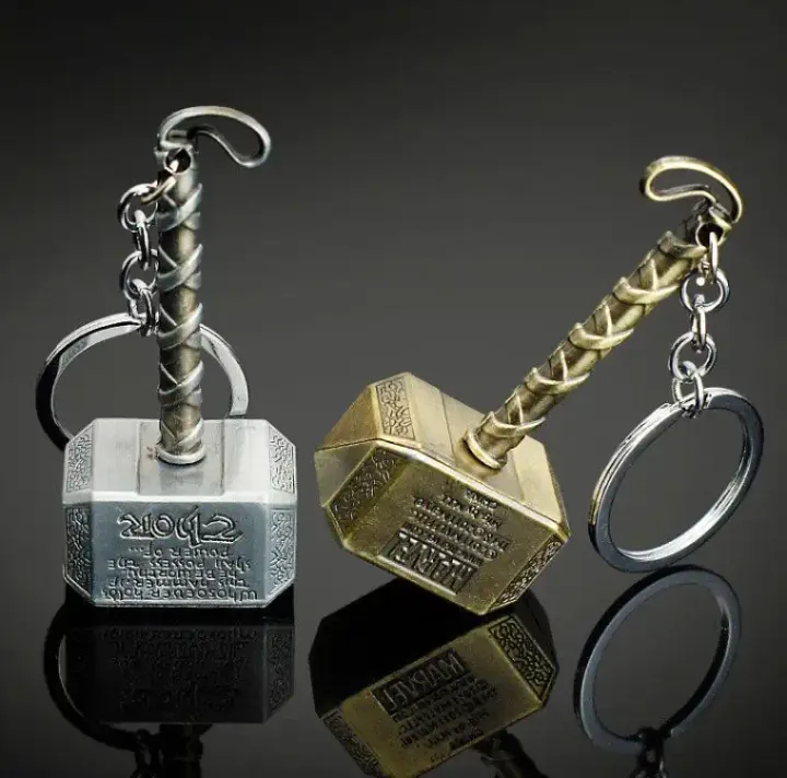 New%20Fashion%20Infinity%20War%20Avengers%20%20Marvel%20Thor%20Hammer%20Mjolnir%20Keychain%20Silver%20Metal%20-%20Image%204