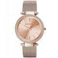 Michael Kors Rose Gold Dial Rose Gold Mesh Bracelet Watch For Women MK-3369. 