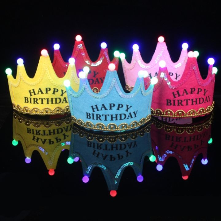 HAPPY BIRTHDAY LED CROWN BIRTHDAY PARTY WEAR LED CROWN