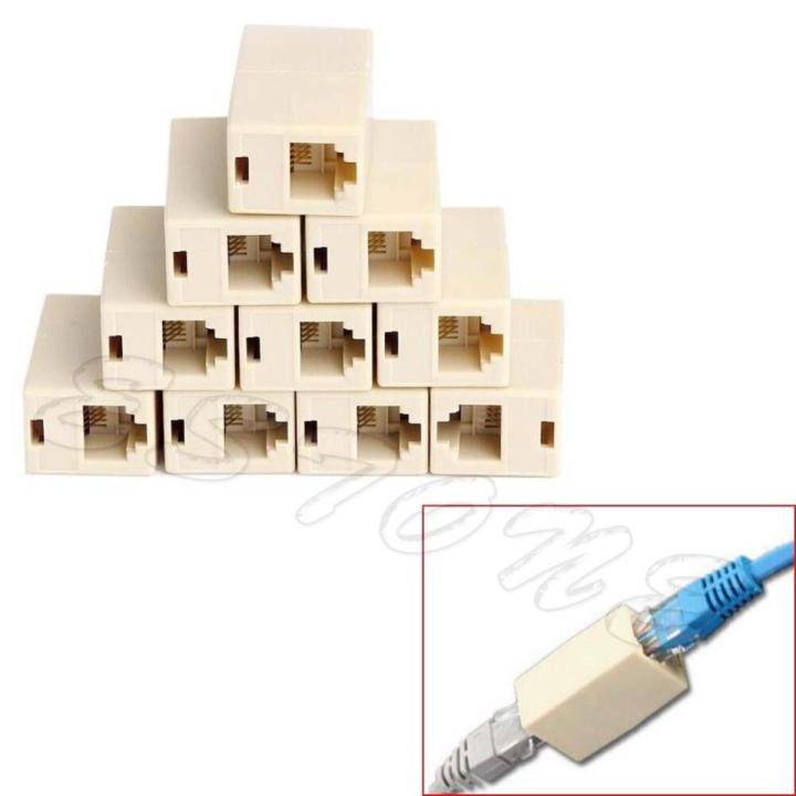 1PC Network Ethernet Dual Straight Head Lan Cable Joiner Coupler RJ45 CAT 5 5E 6 6a Extender Plug Network Cable Connectors