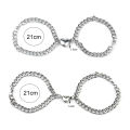 Couple Bracelet Magnetic Half Heart Matching Couple Bangles. 