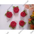 Crochet Rose Flower, Leaves, Multicolored, Valentine's day Gift, Hair Accessories, Clothing, Handmade, Décor, 5/10/20 pcs, Crochet Flower Applique.. 
