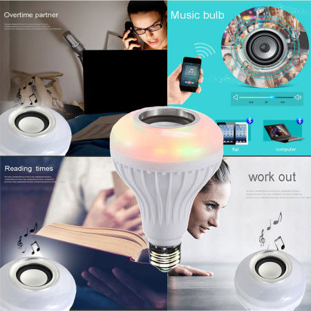 Smart LED Bulb - Smart LED Music Bulb - Bluetooth Light Speaker - App Control Compatible With Android/IOS