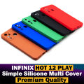 Infinix Hot 12 Play Back Cover Multicolour Soft Plain Case For Infinix Hot 12 Play. 