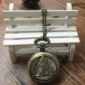 Wholesale Vintage Flip Bronze Large Pocket Watch Classic Retro Harry Potter Deathly Hallows Student Gift Watch. 