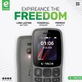Etachi B13 VIP, Same Like Nokia 106, Dual Sim, PTA Approved with 1 Year Brand warranty, 1.8 Inch Display, 1200mAH Battery, Auto call recording, Smart camera, Audio & Video player, Bluetooth, FM Radio, Soft Keypad for best typing. 