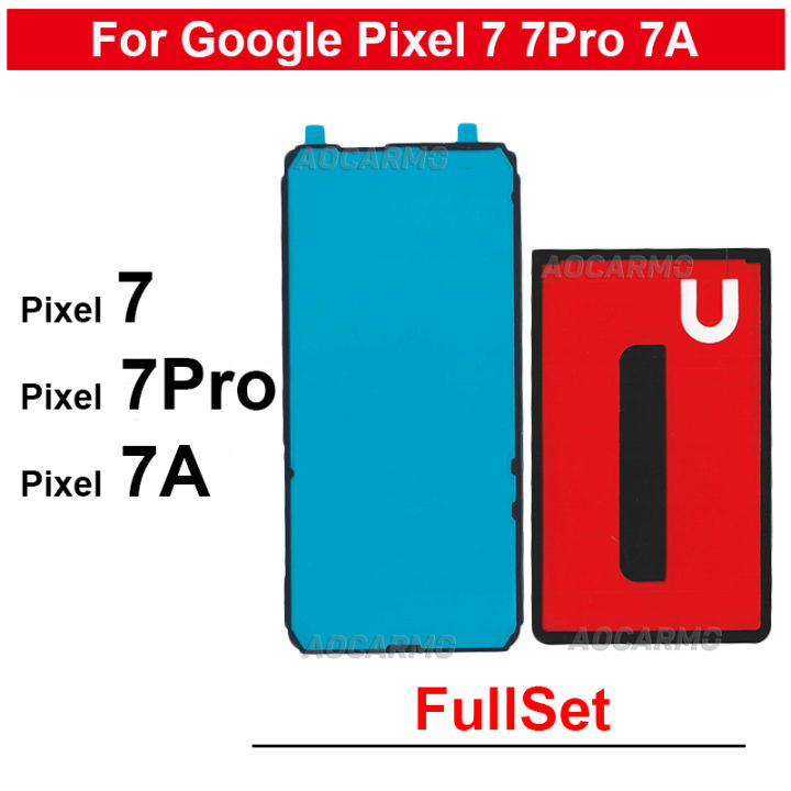 1Pcs For Google Pixel 7 Pro 7A 7Pro Rear Back Sticker And LCD Screen Display Adhesive Front Tape Glue
