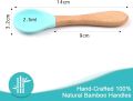 Baby & Toddler Spoon   All Natural Wooden Spoon Set w/Soft Curved Food Grade Silicone Head, Self-Feeding Utensils, BPA Free, Toddler & Child Tableware. 