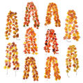 Artificial Fall Leaves Halloween Scenic Area Christmas Autumn Maple Leaf Garland Vine Wedding Maple Leaf Rattan. 
