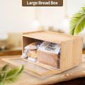 Large bread box bread basket wooden box storage boxes kitchen counter organizer wooden storage box bread storage. roll top breadbox. bread boxes for kitchen countertop. Bamboo wooden boxes. 