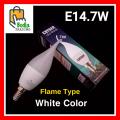 E14, 7 Watt LED Candle Bulb White Color (Thin Screw Type). 