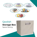 Storage Box Large Sturdy and Foldable Ideal Size with Strong Base - Storage box with metal Handles- sort Your Wardrobe - Tidy Up Your Space with Our storage Box to Organize your Home. 