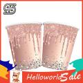 HelloWorld Dinnerware Set Food Grade Floral Plate Tissue Disposable Dinnerware. 