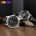 SKMEI Fashion Men Women Quartz Leather Casual Business Waterproof Watch Men Women 9058 (One Watch). 