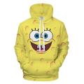 Funny Yellow Boys Hoodies Men Sponge Family Print 3D Hoodie Sweatshirt Men Anime Cartoon Pullover Unisex Hooded Cut Couples coat. 