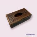 Tissue box hand made  carving art rectangular handcrafted carved  pure wooden  design Pakistan traditional artistic home  decoration piece. 