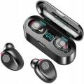 F9 TWS Earbuds - Airdots True Wireless Headphones Bluetooth 5.3 Stereo Bass Handsfree, Earphones Mic & Charging Case 3 to 5 Hours Battery Life – 2000mah Power bank - Simple and Extraordinary, Born For Music-Lightweight - Imported High Quality. 